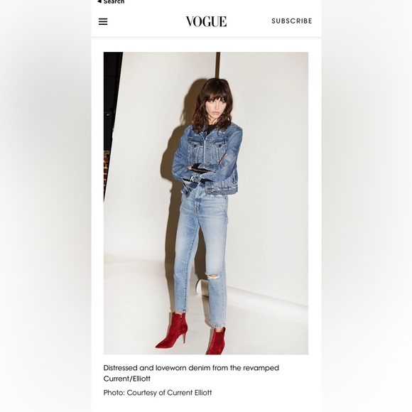 CURRENT /ELLIOTT NWT BABY TRUCKER DENIM JACKET - Picture 4 of 10